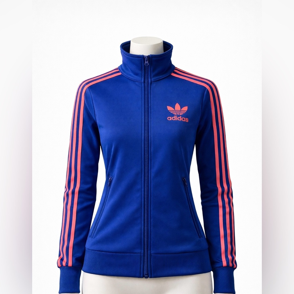 Adidas Originals Track Jacket | Women’s Small | Blue Pink | Trefoil